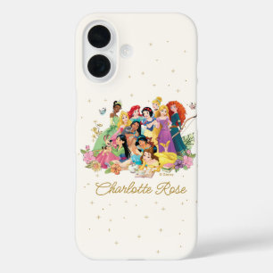 Personalized Disney Princess Floral iPhone 16 Case