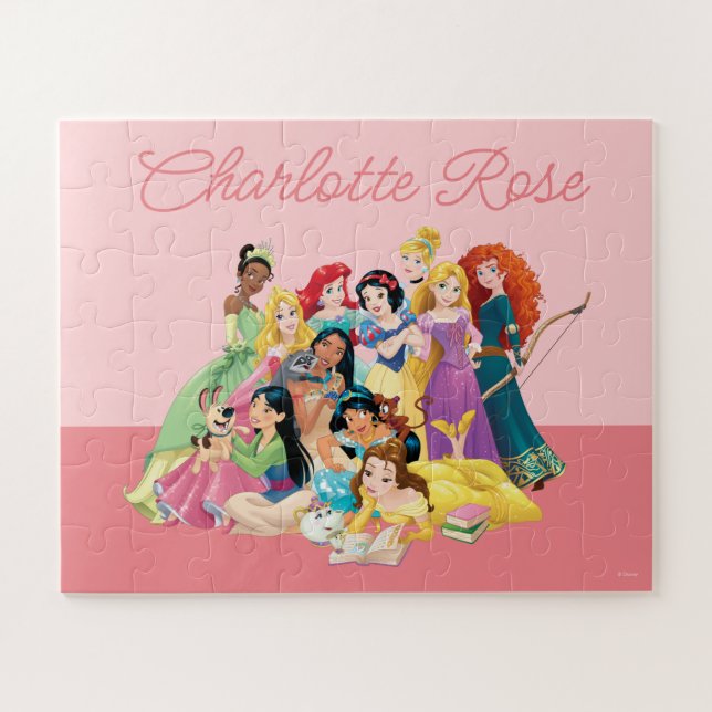 Personalized Disney Princess Friends Jigsaw Puzzle (Horizontal)