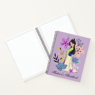 Personalized Disney Princess   Mulan in the Garden Notebook