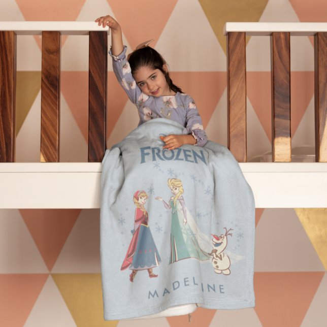Personalized Disney's Frozen | Elsa, Anna & Olaf Fleece Blanket (Creator Uploaded)