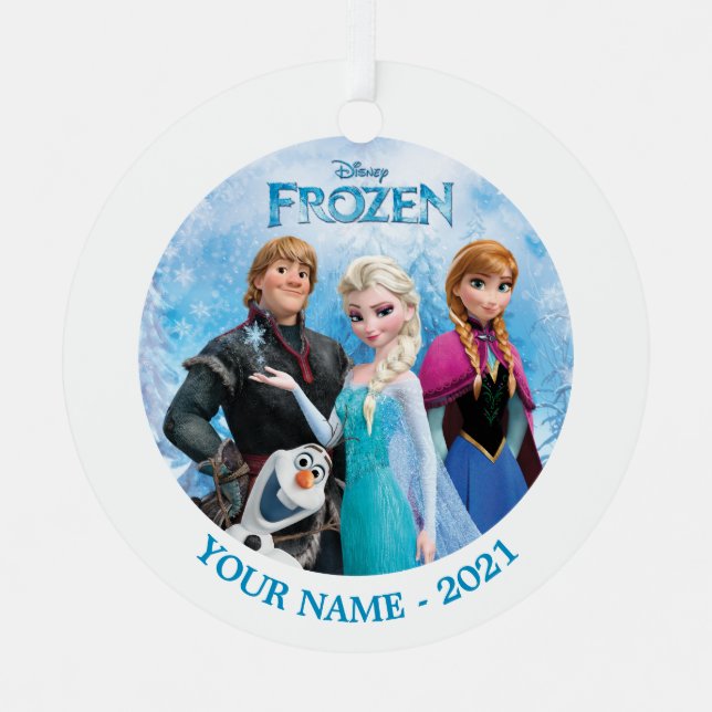 Personalized Disney's Frozen Group  Metal Ornament (Front)