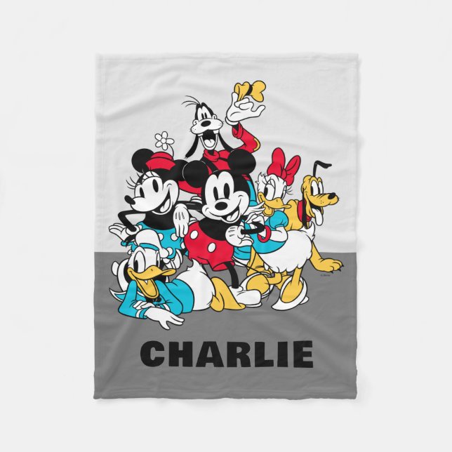 Personalized Disney's Mickey and Friends Fleece Blanket (Front)