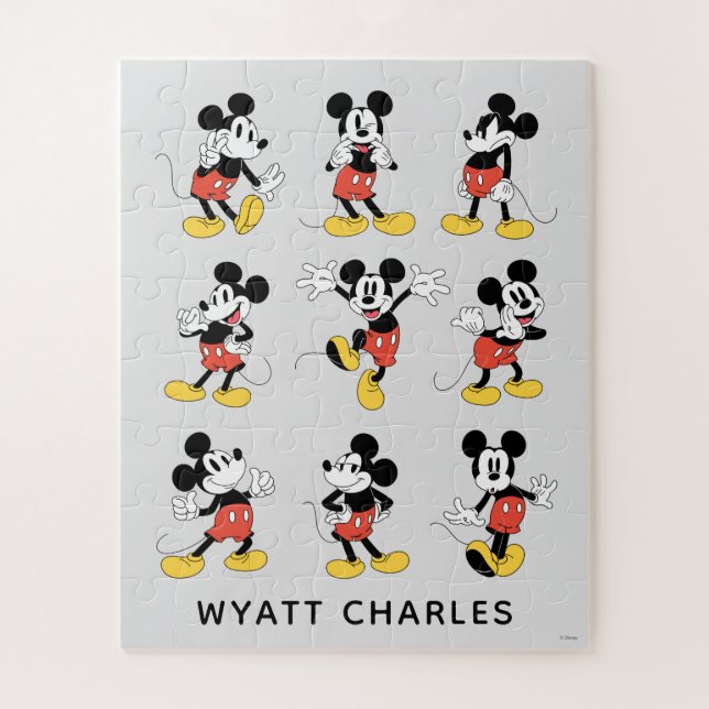 Personalized Disney's Mickey Mouse Emotions Jigsaw Puzzle (Vertical)