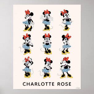 Personalized Disney's Minnie Mouse Emotions Poster