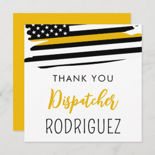 Personalized Dispatcher Thin Gold Line Thank You