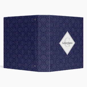 Personalized Ditsy Winter Snow Angels Snowmen Ogee Binder