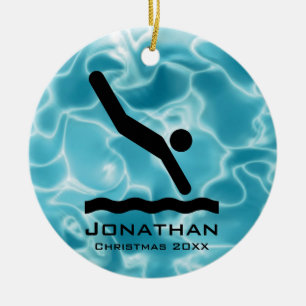 Personalized Diving Ornament