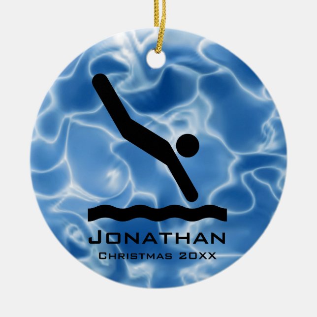 Personalized Diving Ornament (Front)