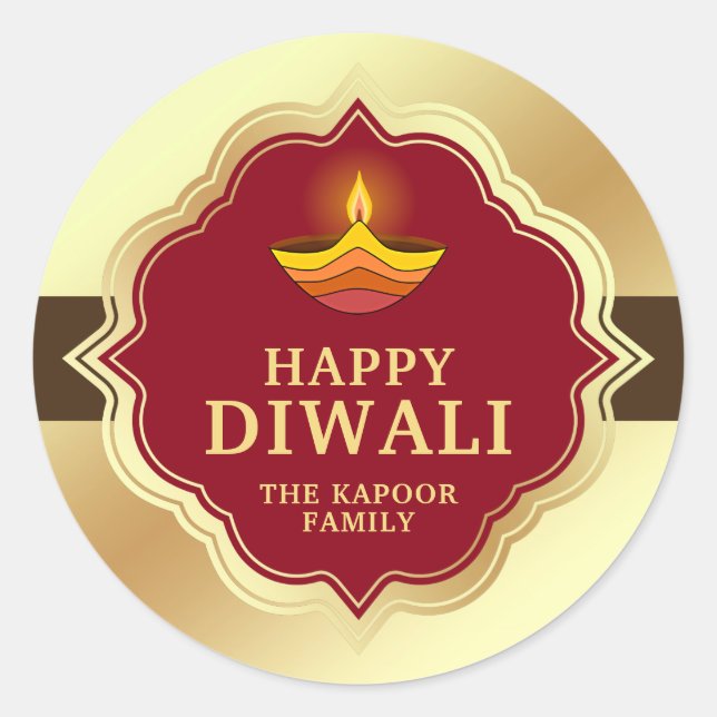 Personalized Diwali Sticker (Front)