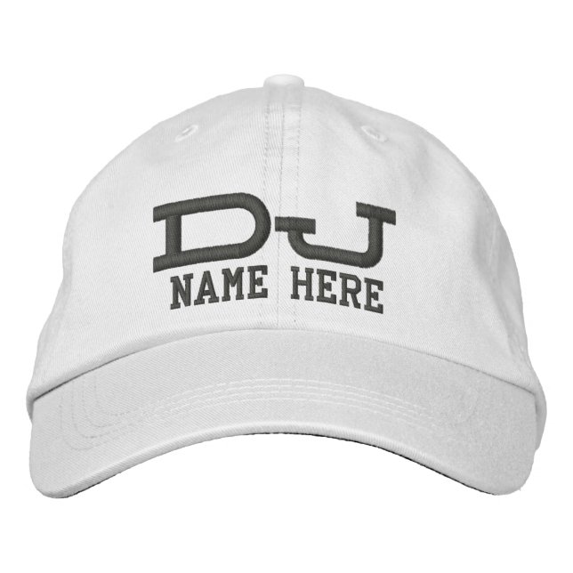 Personalized DJ Embroidered Hat (Front)