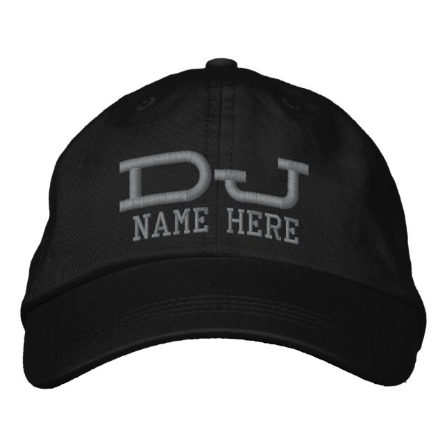 Personalized DJ Embroidered Hat (Front)