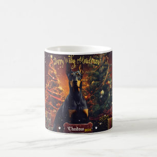 Personalized Doberman Pinscher Christmas Mug – Cus