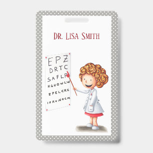 Personalized doctor badge clip.