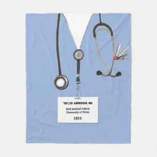 personalized doctor gift idea fleece blanket