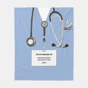 personalized doctor gift idea fleece blanket