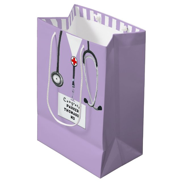 Personalized Doctor Medium Gift Bag (Front Angled)