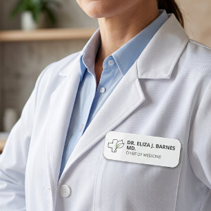 Personalized Doctor Name & Credentials Magnetic Tag