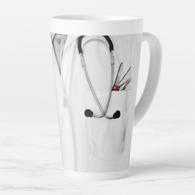 Personalized Doctor Novelty Gift Latte Mug (Right Angle)