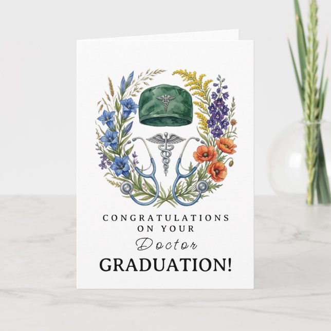 Personalized Doctor, Nurse graduation Card (Front)