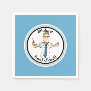 Personalized Doctor Nurse Graduation Male Napkin