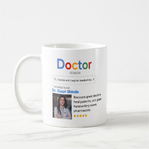 Personalized Doctor Photo Custom Name & Funny Text Coffee Mug