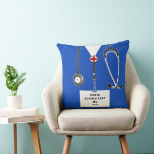 Personalized Doctor Throw Pillow