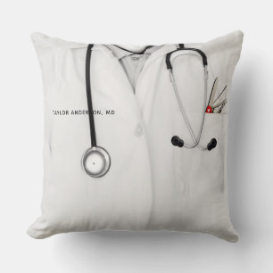 Personalized Doctor Throw Pillow