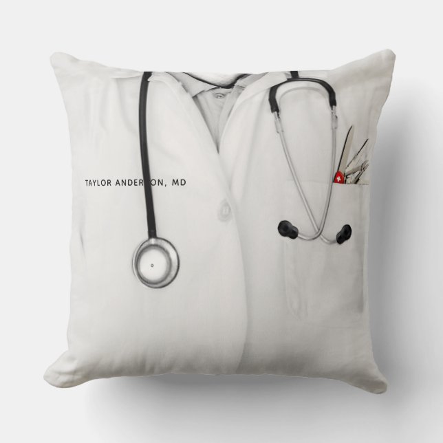 Personalized Doctor Throw Pillow (Front)