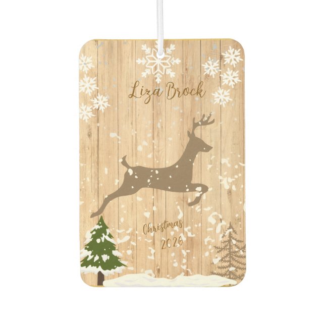 Personalized doe Christmas bauble  Air Freshener (Front)