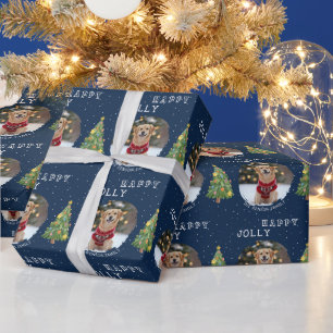 Personalized Dog and Family Photo Christmas Tree W Wrapping Paper