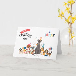 Personalized Dog Birthday Card