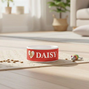 Personalized dog bowl with pet's photo + name Pers