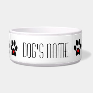 Personalized Dog Bowls - Paw Prints