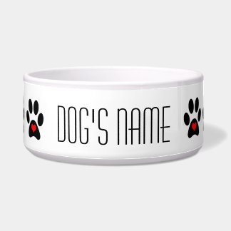 Personalized Dog Bowls - Paw Prints