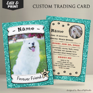 Personalized Dog Cards Pet Trading Card Template