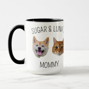 Personalized Dog Cat Face Mug, Mug gift for Mom