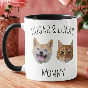Personalized Dog Cat Face Mug, Mug gift for Mom