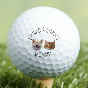 Personalized Dog Cat Face Photo, Cute Gift for Dad Golf Balls