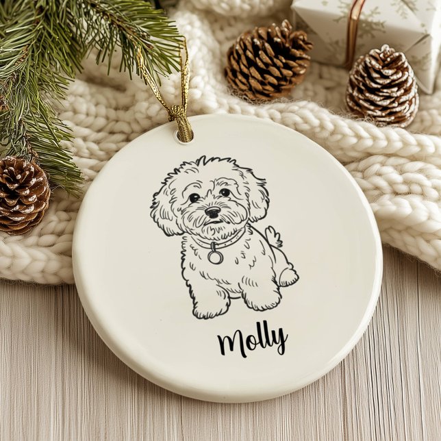 Personalized Dog Christmas Ceramic Ornament (Creator Uploaded)