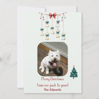 Personalized Dog Christmas Photo Card
