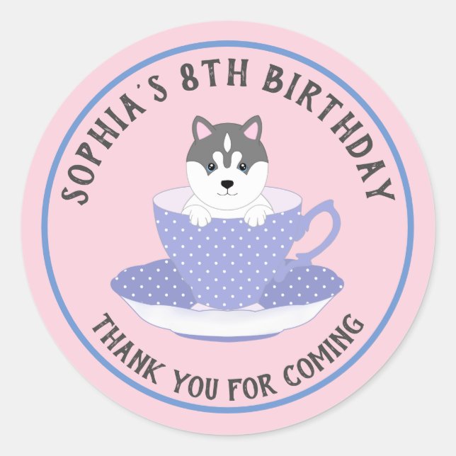 Personalized Dog Classic Round Sticker (Front)