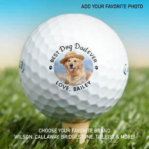 Personalized Dog Dad Best Ever Custom Photo Golf Balls