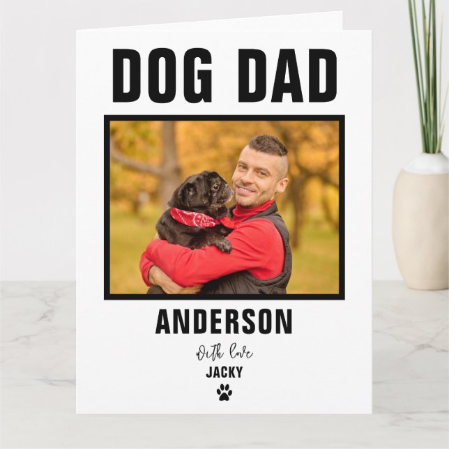Personalized Dog Dad Custom Photo Card (Front)