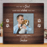 Personalized Dog Dad Pet Photo Father's Day Plaque<br><div class="desc">"You are the Dad every dog wishes they had." ! This Fathers Day give Dad a cute personalized pet photo plaque from his best friend. Personalize with the dog's name & favourite photo. This dog dad fathers day plaque will be a favourite of all dog dads and dog lovers !...</div>