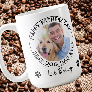 Personalized Dog Dad Pet Photo Happy Father's Day Coffee Mug