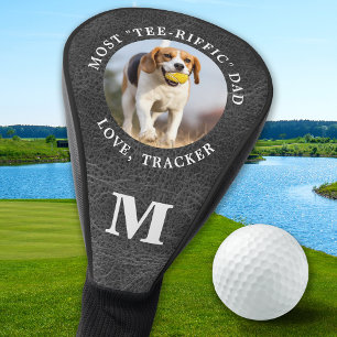 Personalized DOG DAD Pet Photo Leather Monogram Golf Head Cover