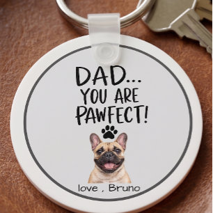 Personalized Dog Dad Photo Keychain   Perfect Gift