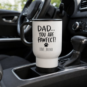 Personalized Dog Dad Travel Mug Modern Cool Gift