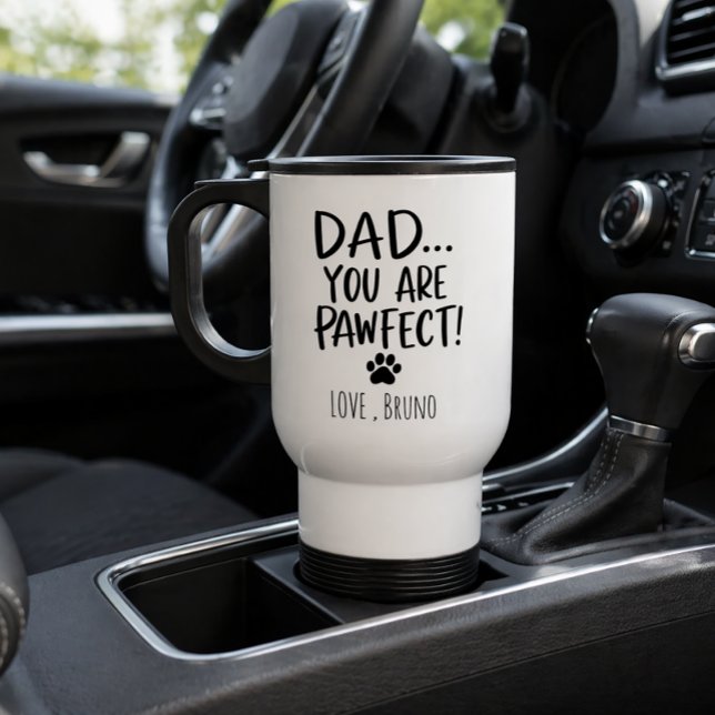 Personalized Dog Dad Travel Mug | Modern Cool Gift (Creator Uploaded)