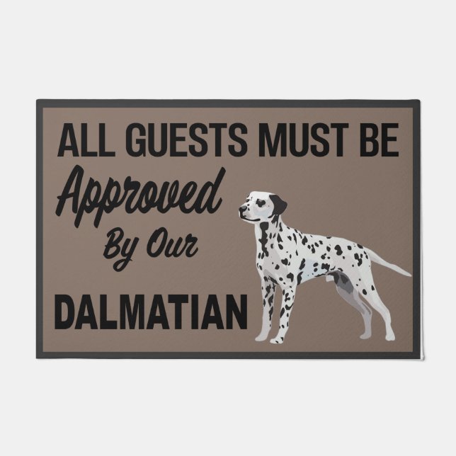 Personalized Dog Doormat, Funny Dog Welcome Doormat (Front)